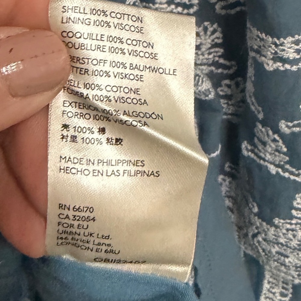 Maeve Anthropologie Ariadne Blue Embroidered Maxi Skirt  Chambray Tiered Medium - Picture 11 of 16